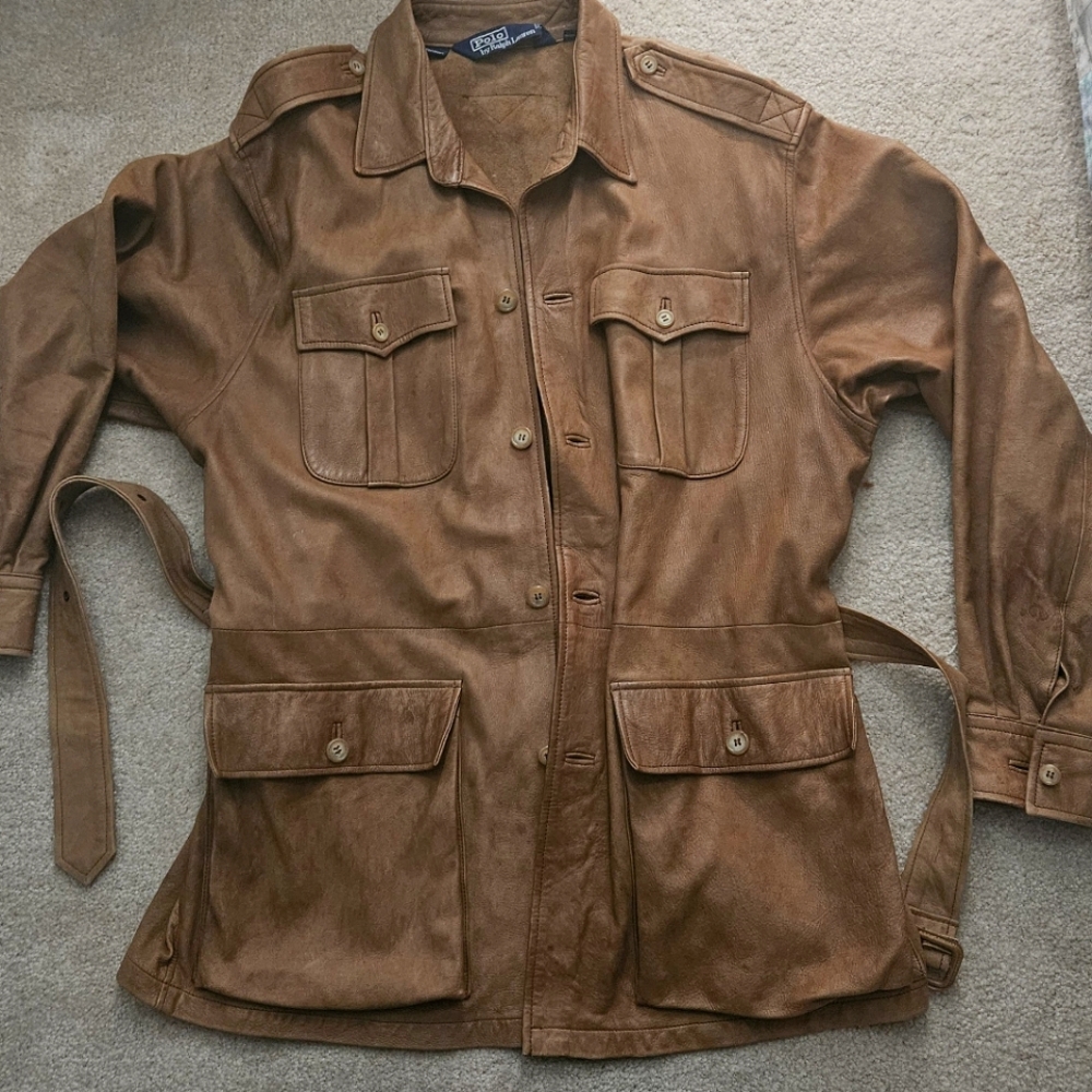 Polo by Ralph Lauren Brown Leather Field Jacket